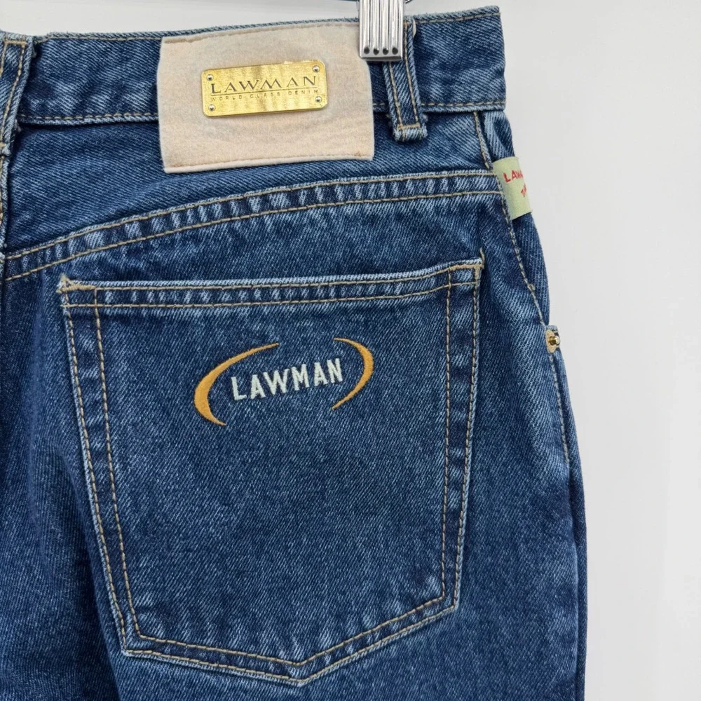 Lawman Jeans Pants Womens 28x31 Blue Vintage High Waisted Straight Leg Denim